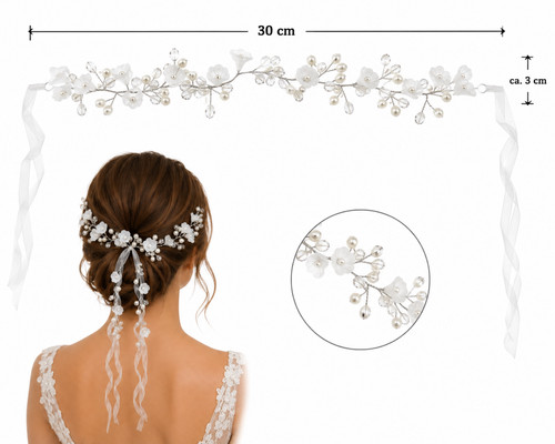 Braut haarschmuck mit perlen - braut,