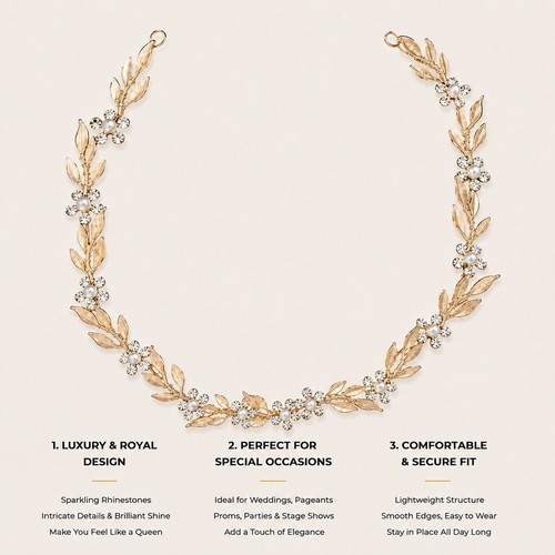 Blattranke strass perle braut - blattranke,