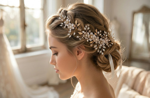 Edle braut haarranke - braut,