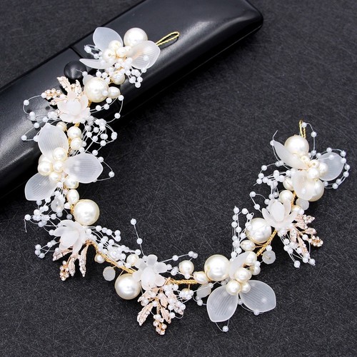 Floral perlen strass haarranke - floral,